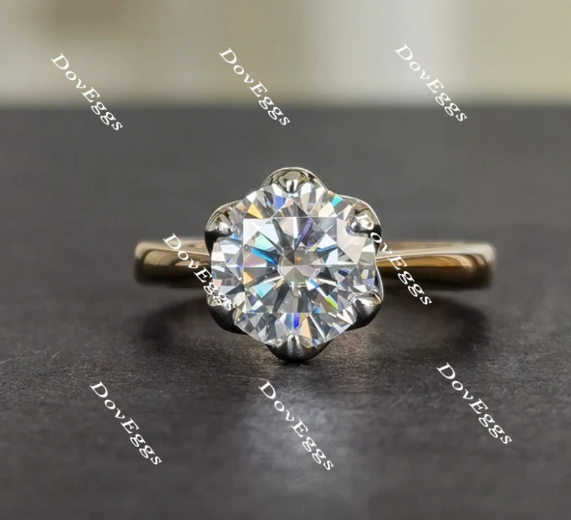 solitaire moissanite engagement ring