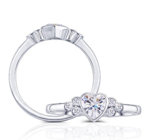 side-stone moissanite ring