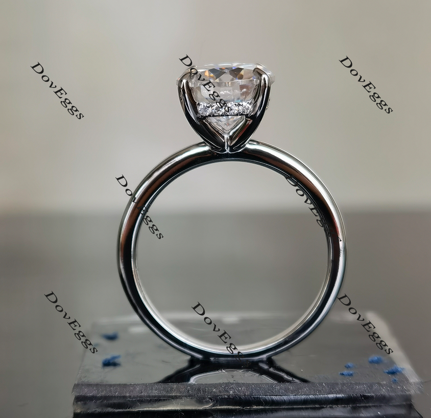 Doveggs round solitaire moissanite engagement ring