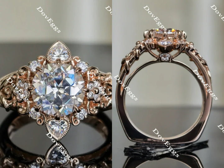 Doveggs floral moissanite engagement ring - DovEggs-Seattle