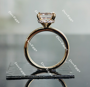 Doveggs hidden halo moissanite engagement ring