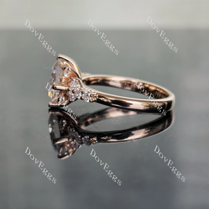 Doveggs side stones moissanite engagement ring