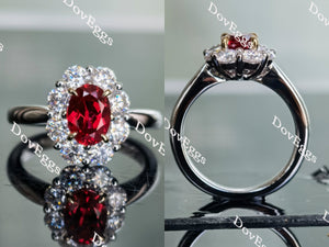 halo ruby engagement ring