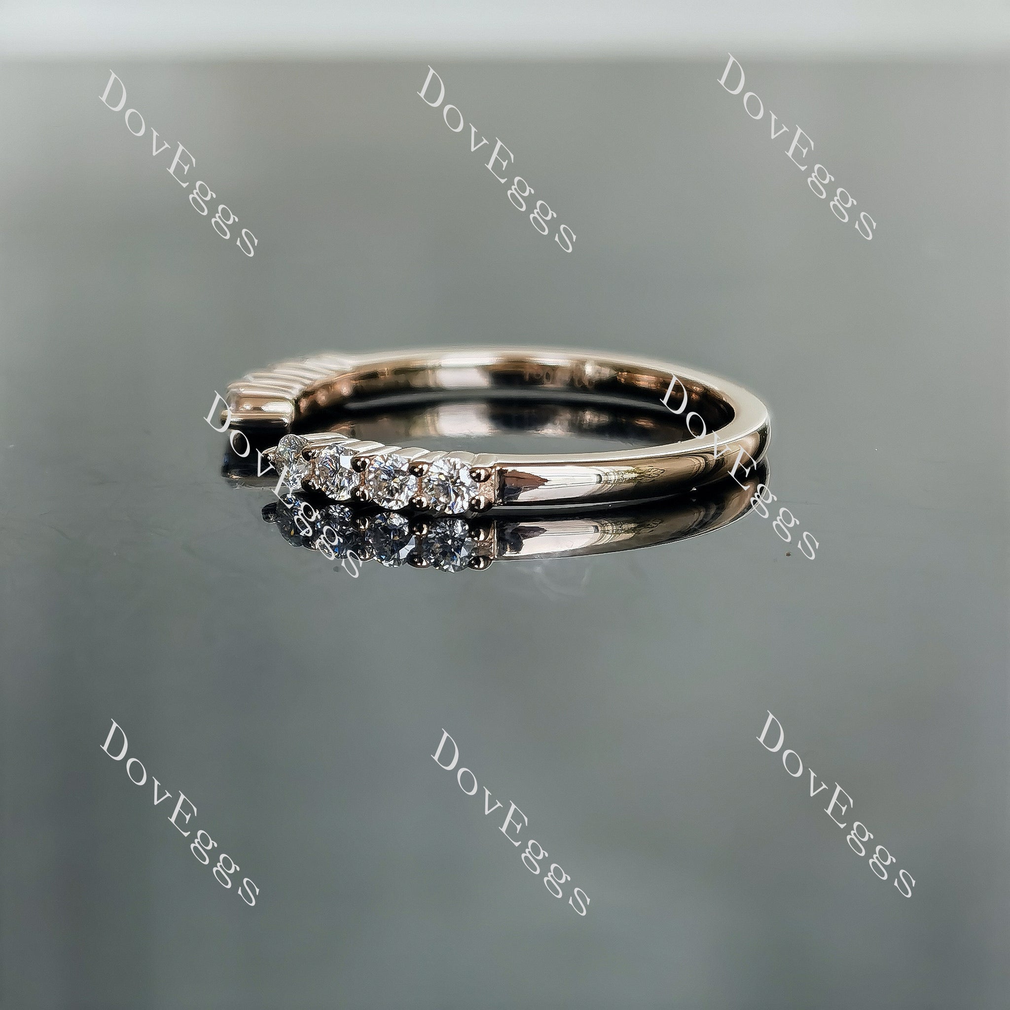 Doveggs round pave moissanite wedding band-1.7mm band width