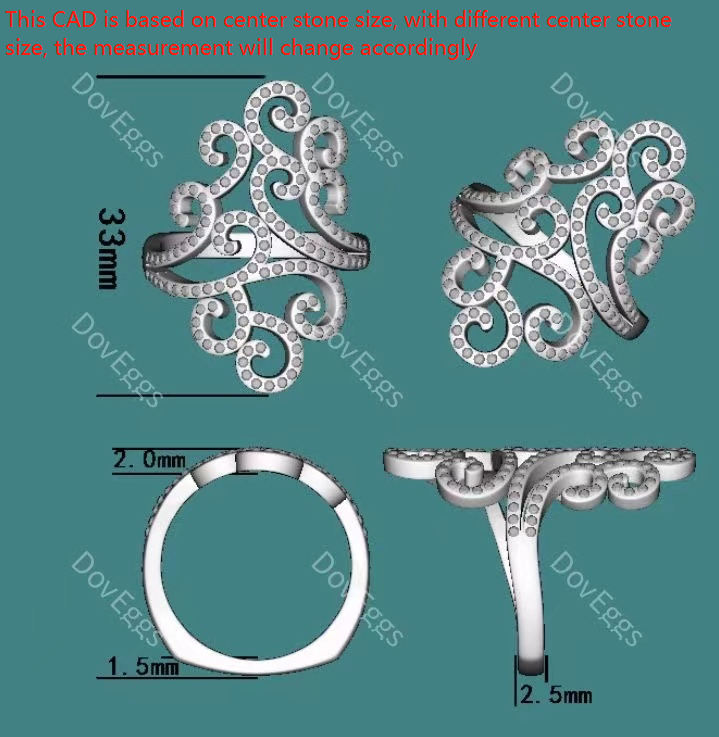 Boyfriend Ring moissanite/lab grown diamond band-2.5mm band width