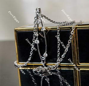 Doveggs moissanite/lab grown diamond pendant necklace (pendant only)