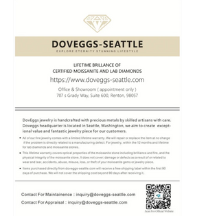 Doveggs oval side stones moissanite engagement ring for women