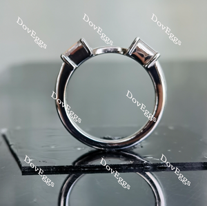Doveggs baguette moissanite/lab grown diamond wedding band-2.2mm band width