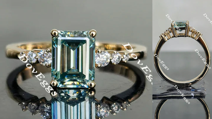 side stones moissanite engagement ring