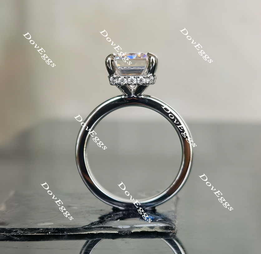 Doveggs hidden halo moissanite engagement ring