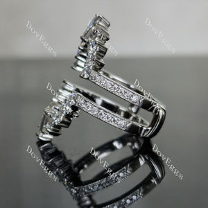 Arizona art deco moissanite/lab grown diamond enhancer (enhancer only)-6.9mm band width