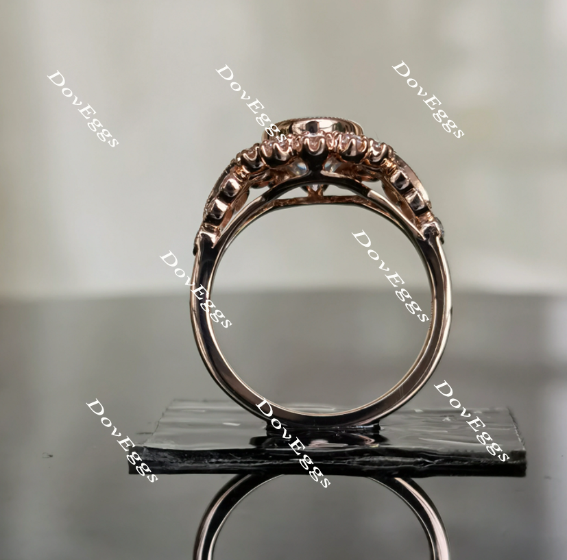 The Marisol flower shape Oval Ring