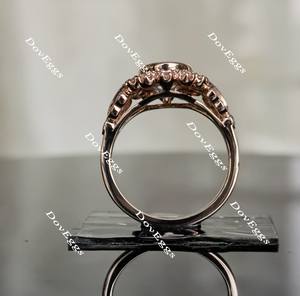 Marisol flower shape oval engagement ring