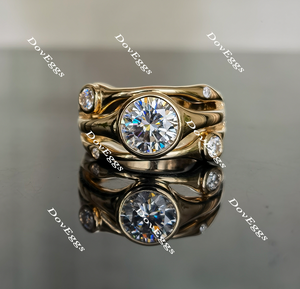 bezel setting moissanite ring