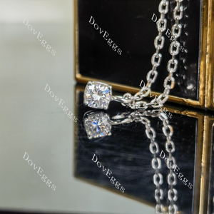 Doveggs pear-square cushion bezel two stones moissanite pendant (pendant only)