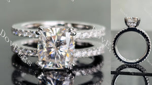 full eternity moissanite engagement ring