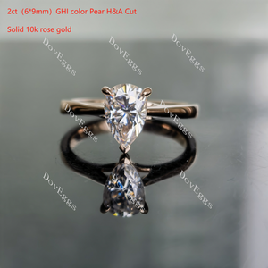 Doveggs solitaire moissanite engagement ring for women