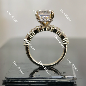 Doveggs radidant half eternity pave moissanite engagement ring (engagement ring only)