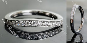 pave moissanite wedding band