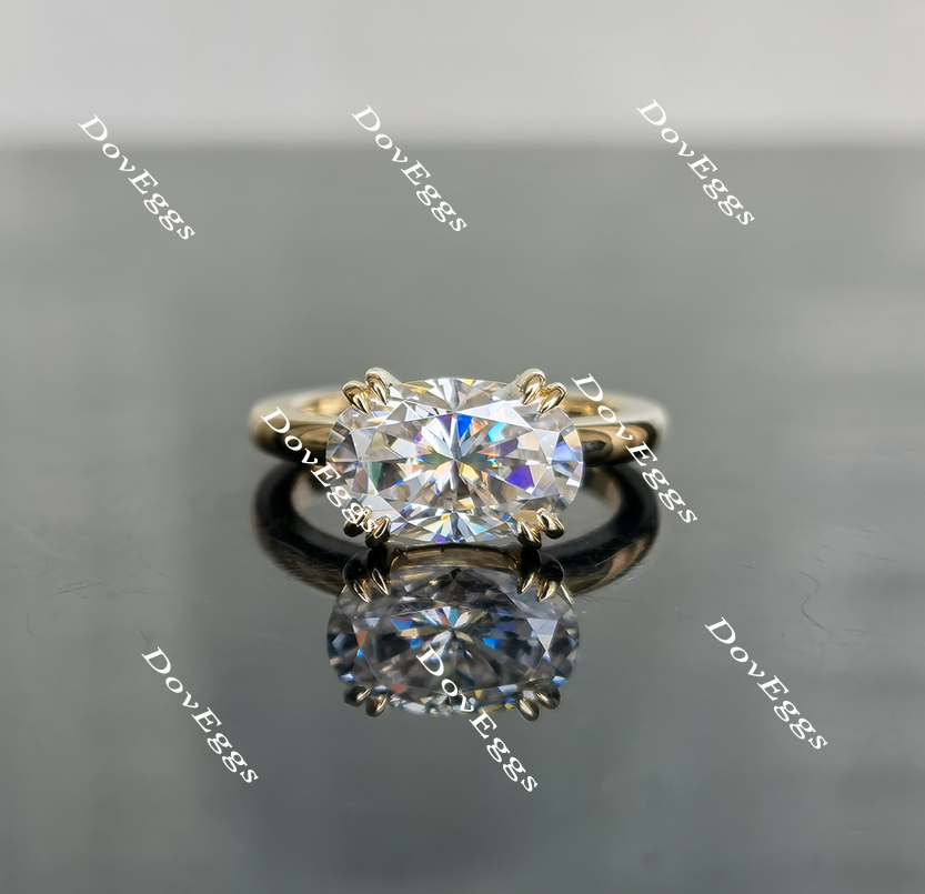 solitaire moissanite engagement ring