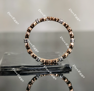 Doveggs round full eternity moissanite ring/moissanite wedding band-1.8mm band width