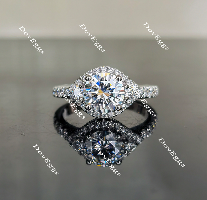 halo moissanite engagement ring