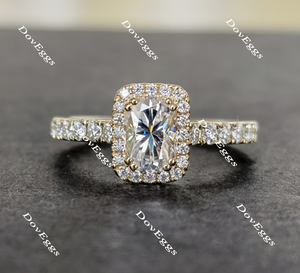 halo moissanite engagement ring