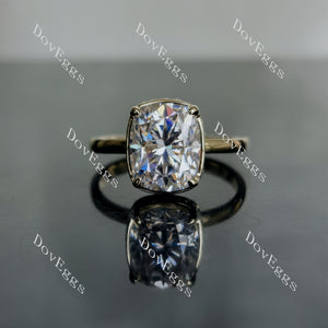 Naomi cushion art deco moissanite engagement ring