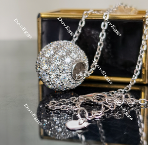 Doveggs round ball moissanite pendant necklace (pendant only)