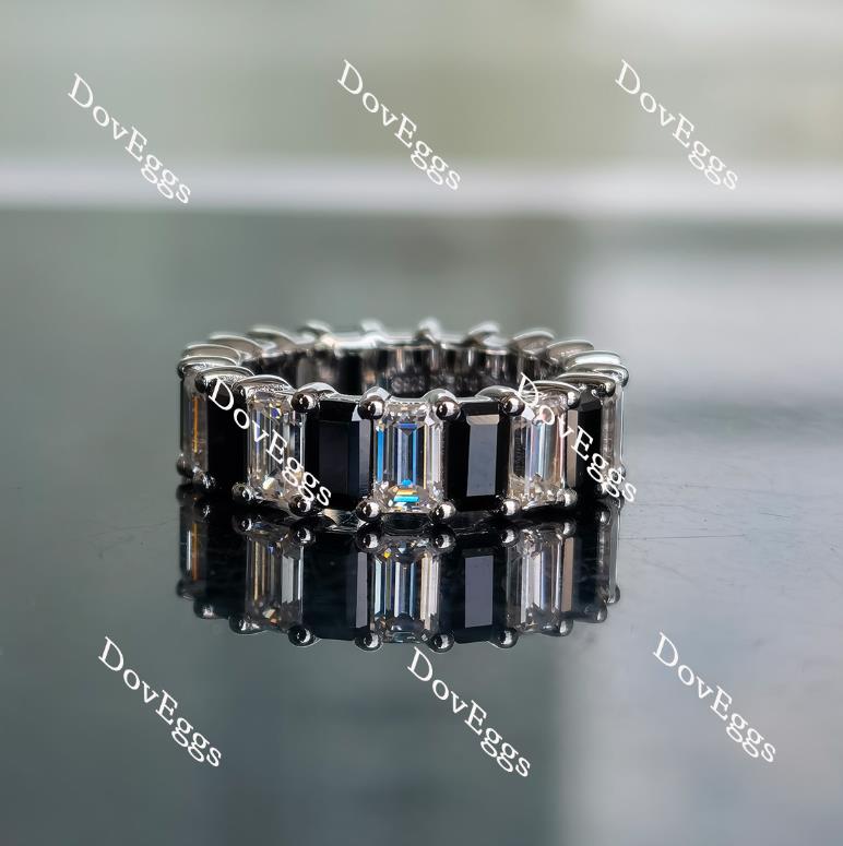 Doveggs Emerald full eternity(0.5ct each, around 10ctw) moissanite /Lab grown diamond  band-5mm band width