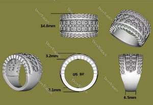Doveggs round channel set moissanite/lab grown diamond wedding band-6.5mm band width
