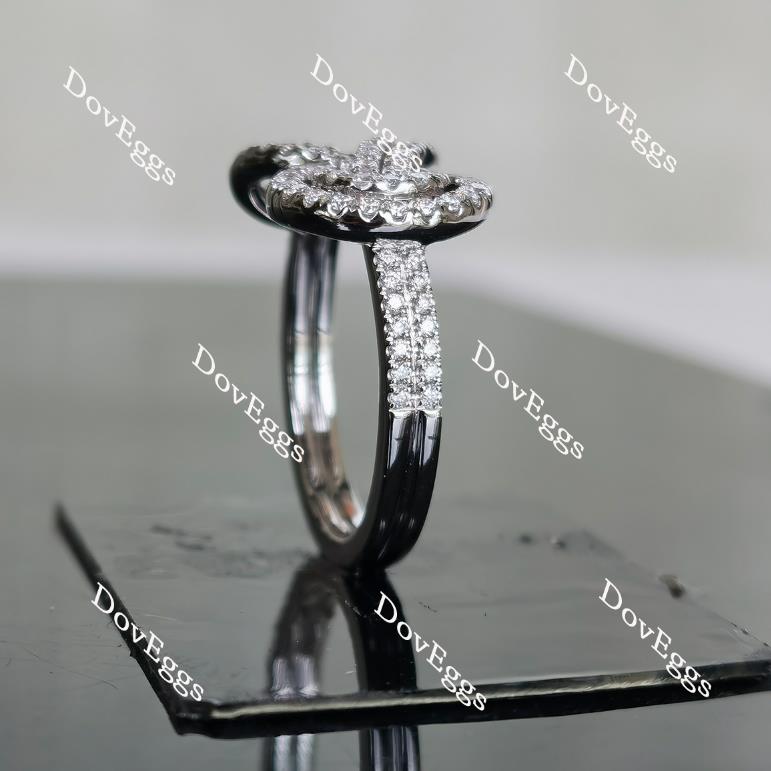 Doveggs round Infinity Knot moissanite ring/lab grown diamond ring-2.6mm band width