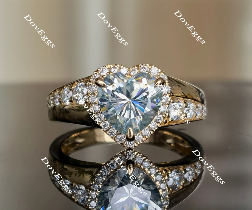 halo moissanite engagement ring