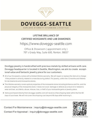 Doveggs half eternity channel set moissanite/lab diamond  wedding band-4mm band width