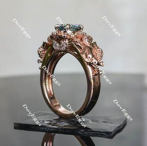 The Misty angel art deco oval emgagement ring