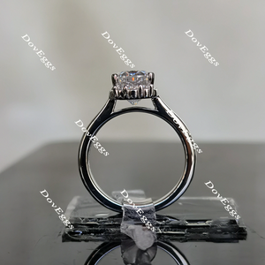 Doveggs art deco pear moissanite engagement ring