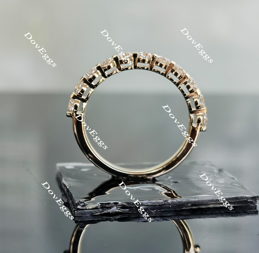 Doveggs asscher halo moissanite bridal set (2 rings)
