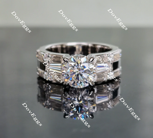 art deco moissanite engagement ring