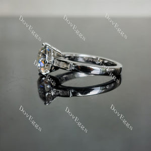 DovEggs round channel set moissanite engagement ring