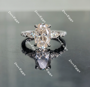 Doveggs side stone moissanite engagement ring