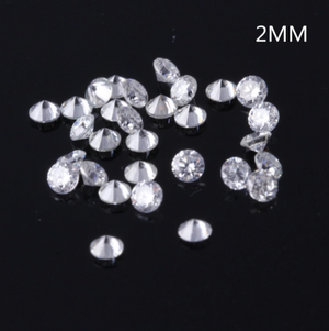 doveggs 2.0 mm round lab created moissanite loose stone total 15 pcs