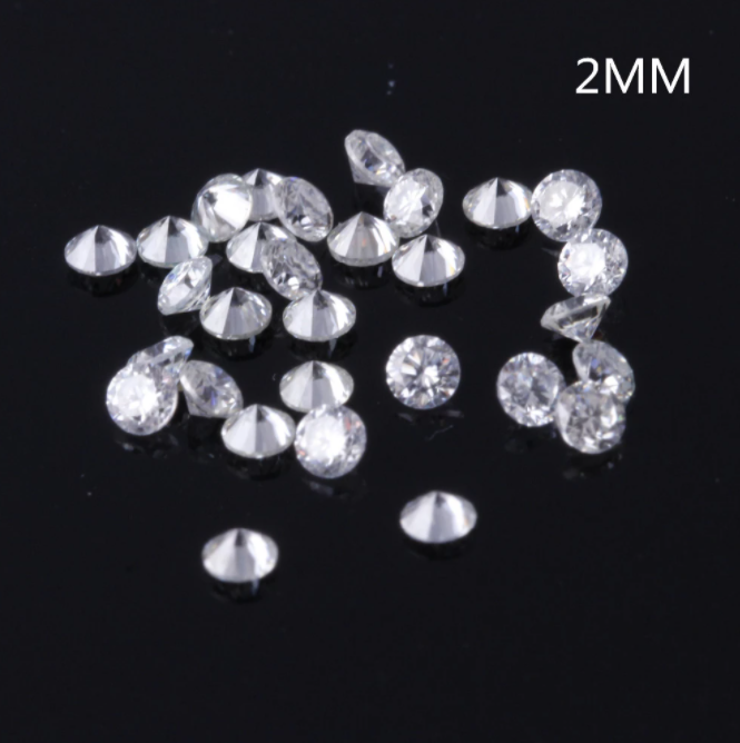 doveggs 2.0 mm round lab created moissanite loose stone total 15 pcs - DovEggs-Seattle