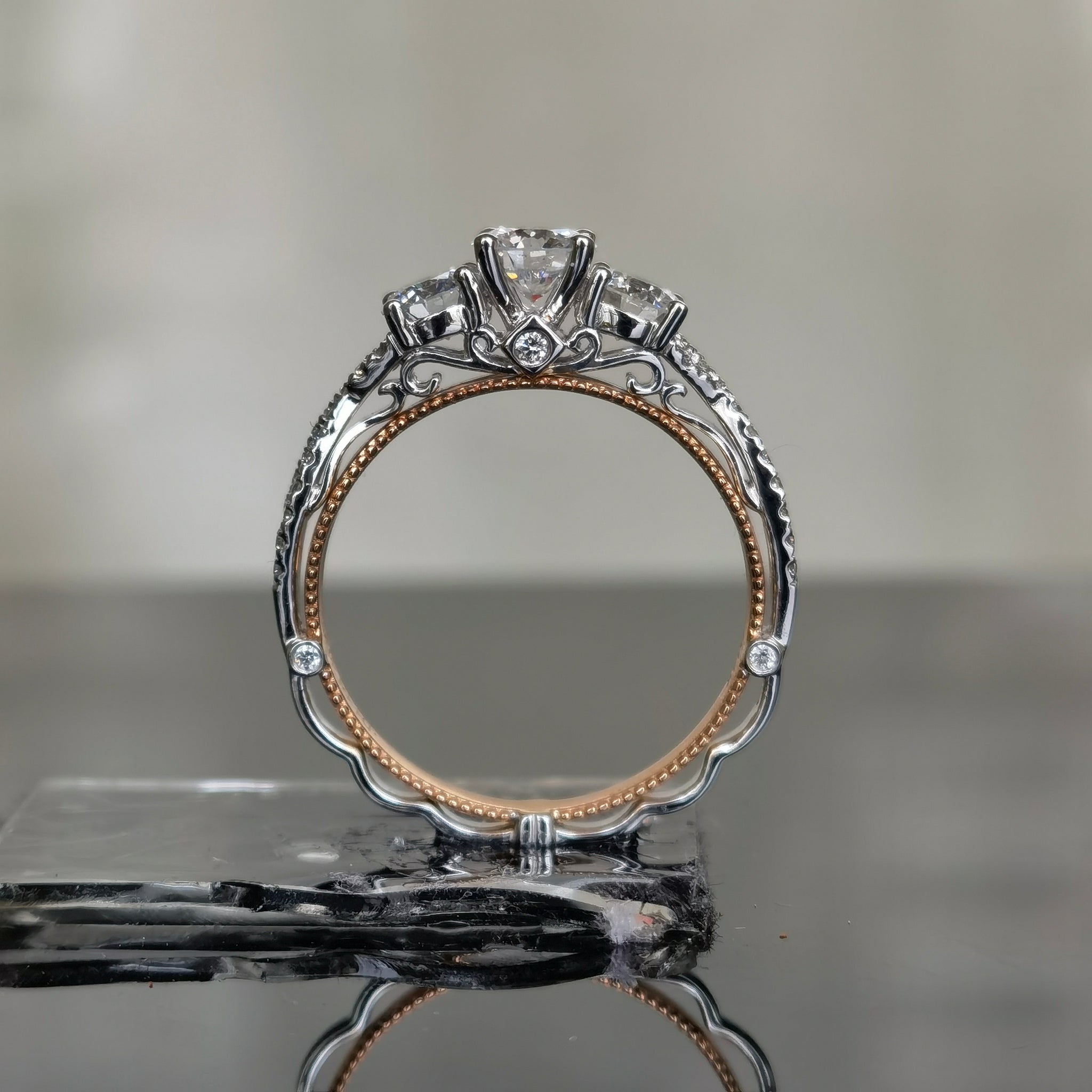 doveggs 1.1 carat round lab created diamond CVD engagement ring (size 7)