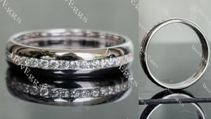Doveggs round full eternity channel set moissanite/lab grown diamond wedding band-5.4mm band width