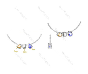 Doveggs bezel 10k gold pendant necklace (pendant only)