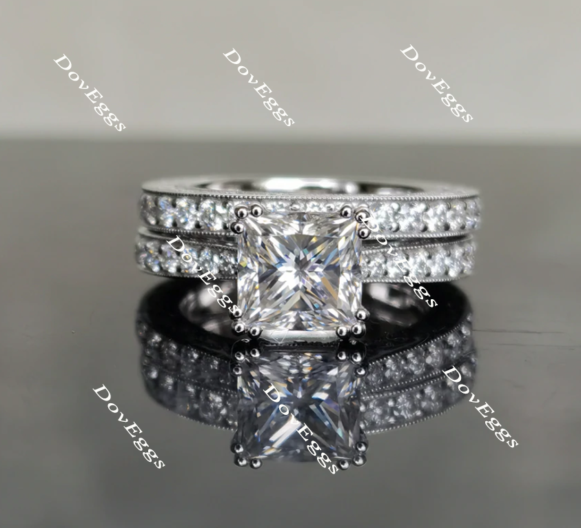 pave moissanite engagement ring