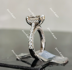 Doveggs half eternity paved moissanite engagement ring