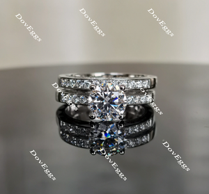 Doveggs round moissanite bridal set (2 rings)