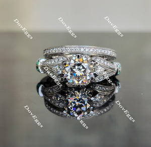 Doveggs art deco moissanite engagement ring(engagement ring only)