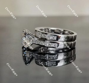 Doveggs channel set moissanite engagement ring(engagement ring only)